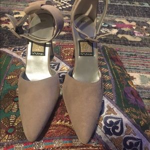 Nina ankle strap suede shoes